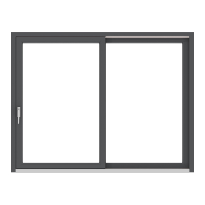 Sistema corredera de PVC VEKAMOTION 82 STANDART sobre fondo blanco