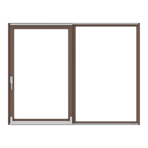Sistema corredera de PVC WH DUO PORT 160 Z sobre fondo blanco