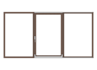 Sistema corredera de PVC WH DUO PORT 200 Z sobre fondo blanco